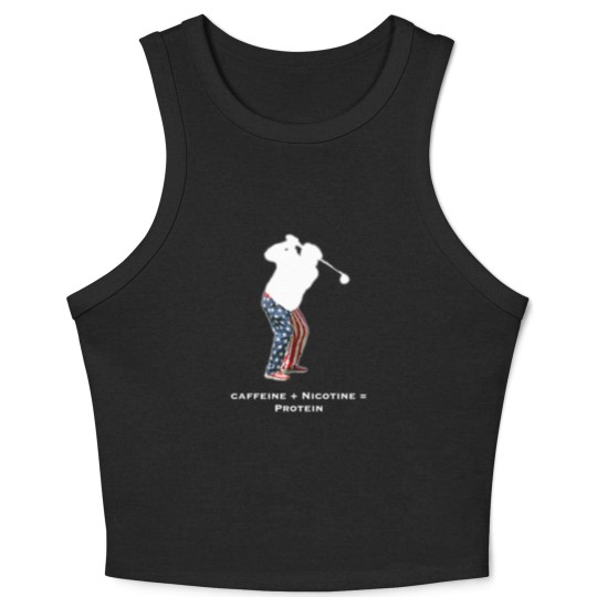 Discover Caffeine + Nicotine = Protein Crop Tank Top