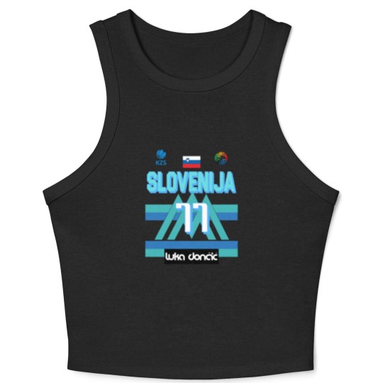 Discover Luka Doncic Slovenija Fan Design - Luka Doncic - Crop Tank Top