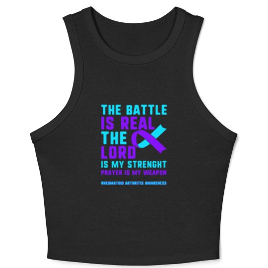 Discover Rheumatoid Arthritis Awareness Crop Tank Top, The Battle Crop Tank Top