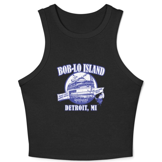 Discover Boblo Island, Detroit MI (vintage distressed look) - Detroit - Crop Tank Top