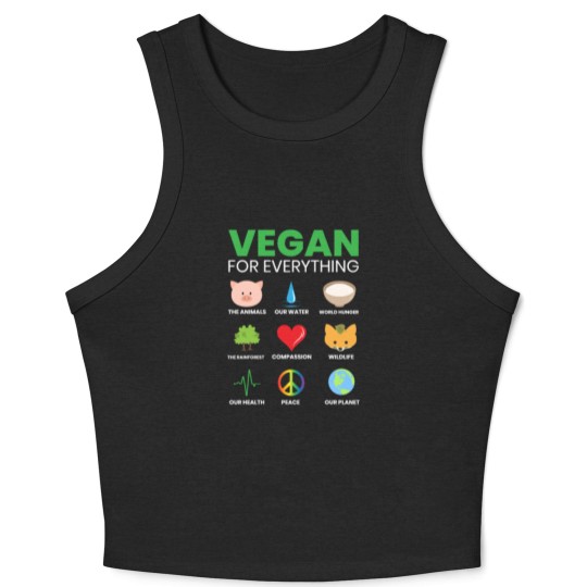 Discover Vegan for Everything Veganism Vegan Nutrition Crop Tank Top
