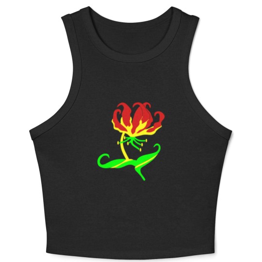 Discover Flame Lily, Zimbabwe Crop Tank Top