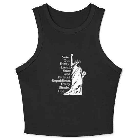Discover Vote Out Republicans Statue of Liberty Crop Tank Top