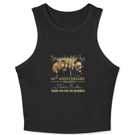 Discover Stevie Nicks 56th Anniversary Signature Crop Tank Top, Stevie Nicks Fan Lover Crop Tank Top