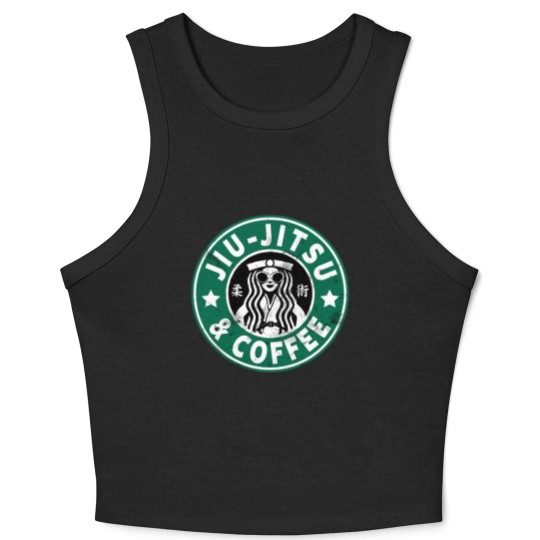 Discover JIU JITSU AND COFFEE - FUNNY BRAZILIAN JIU JITSU - Jiu Jitsu - Crop Tank Top
