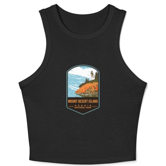 Discover Mount Desert Island Acadia National Park Crop Tank Top