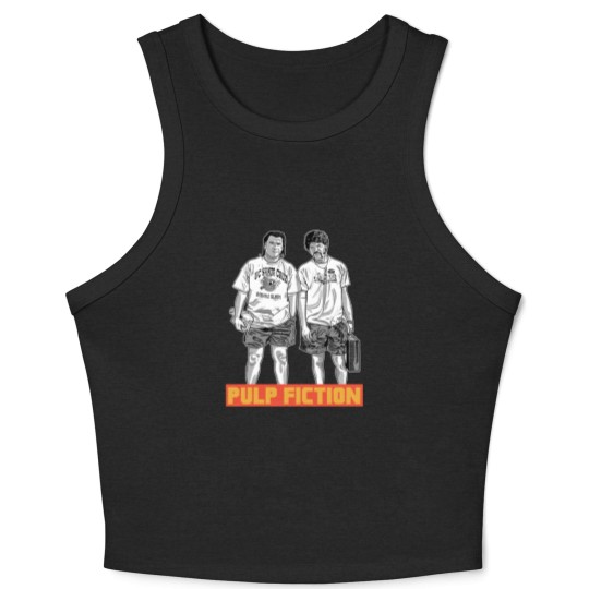 Discover Pulp Fiction Jules and Vincent Crop Tank Top, Quentin Tarantino Crop Tank Top