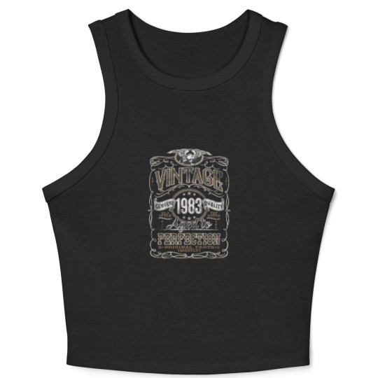 Discover 40th Birthday Crop Tank Top for Men - Vintage 1983 Aged to Perfection 40th Birthday