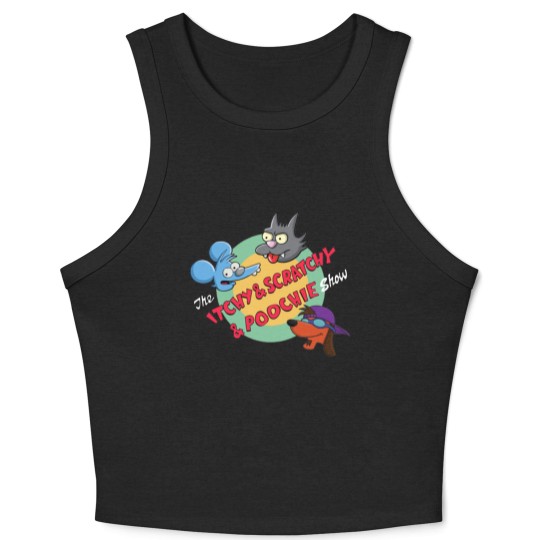 Discover The Itchy Scratchy Poochie Show Crop Tank Top