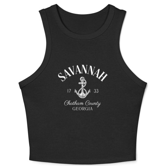 Discover Savannah Georgia Crop Tank Top, Soft and Comfortable Crop Tank Top