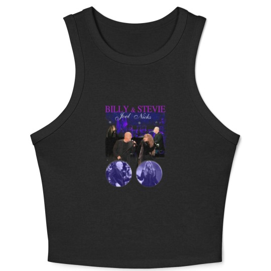 Discover Two Icons One Night Bill Joel and Nick Stevie Tour 2023 Crop Tank Top