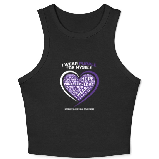 Discover Hodgkin'S Disease Purple Hodgkins Lymphoma Cancer Crop Tank Top