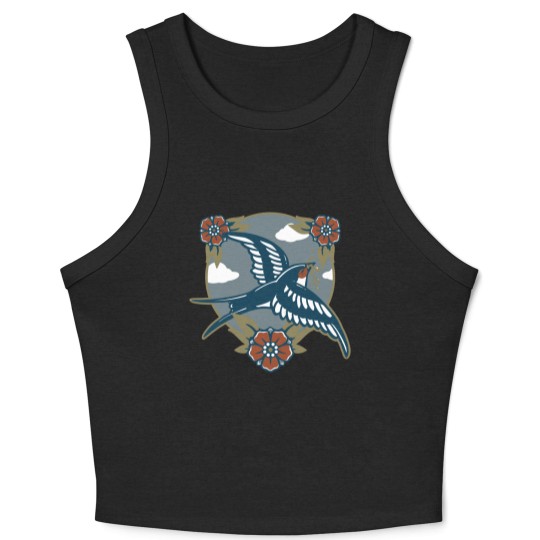 Discover Vintage Swallow - Vintage - Crop Tank Top