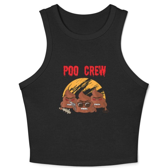 Discover Poop Poo Pile Funny Friends Colleagues Poo Crew Crop Tank Top Crop Tank Top