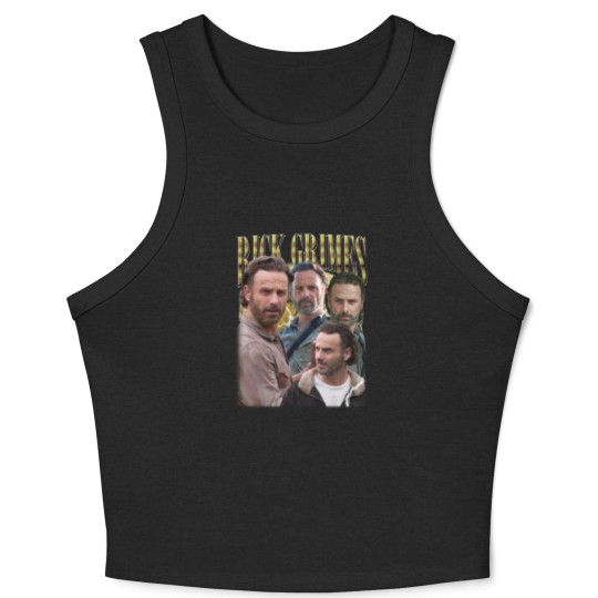 Discover Rick Grimes Vintage Crop Tank Top, Gift For Women and Man Unisex Crop Tank Top