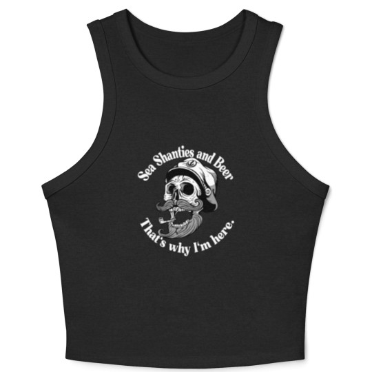 Discover Sea Shanties and Beer Sailors Pirate Crop Tank Top Crop Tank Top