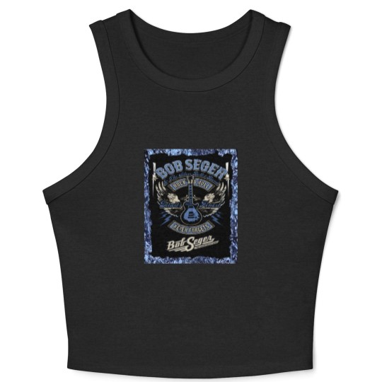 Discover Vintage Bob Seger & The Silver Bullet Band  Bob the legend Rock and Roll Crop Tank Top
