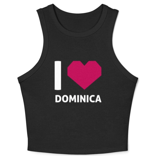 Discover I Love Dominica Crop Tank Top