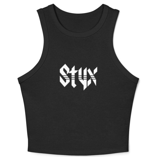 Discover Styxs White Logo Black Adult Crop Tank Top