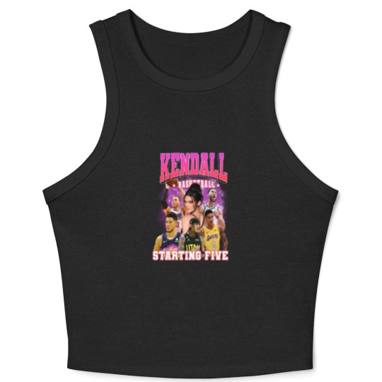 Discover 90s Vintage Kendall Starting Five Crop Tank Top Loahaddian Kendall Jenner Team Crop Tank Top