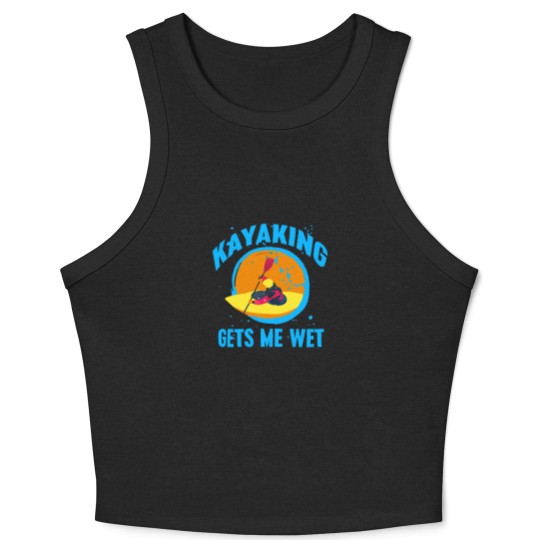 Discover Hubie Halloween Inspired "Kayaking Gets Me Wet" Crop Tank Top