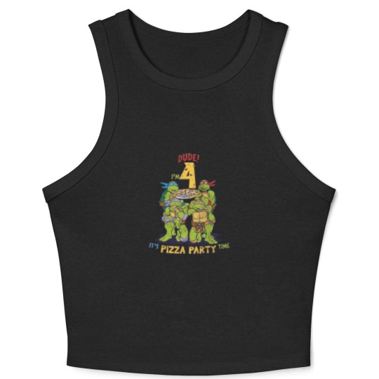 Discover Teenage Mutant Ninja Turtles I'm 4 Dude Pizza Birthday Party | Essential Crop Tank Top