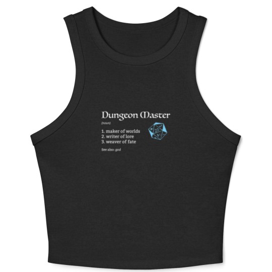 Discover DD Dungeon Master DM for Dungeons and Dragons Crop Tank Top