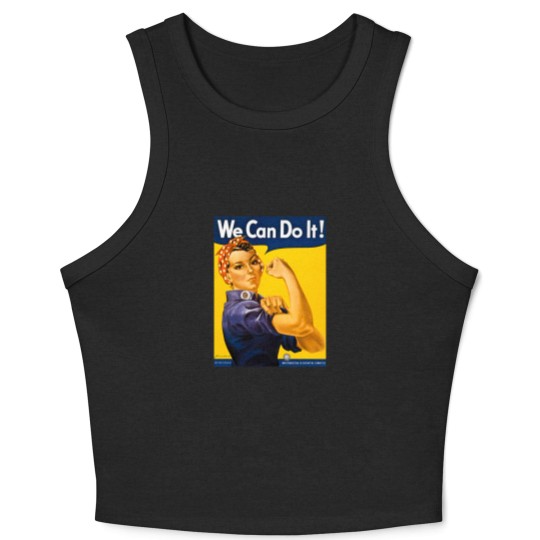 Discover We Can Do It! Rosie the Riveter Vintage WW2 Crop Tank Top