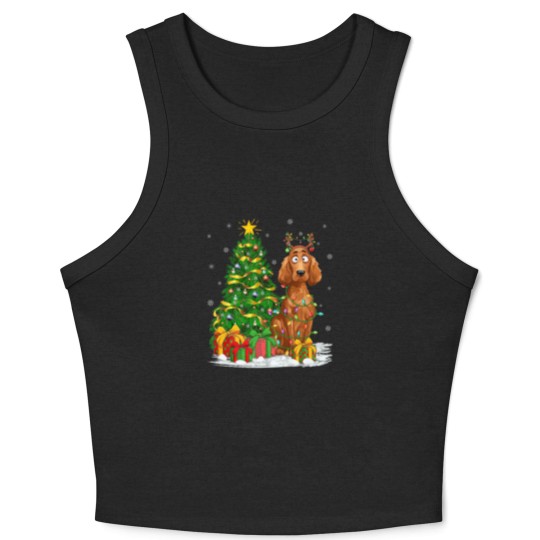 Discover Irish Setter Dog Lover Xmas Lighting Irish Setter Crop Tank Top