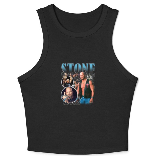 Discover Vintage Bootleg Style Stone Cold Crop Tank Top, Steve Austin Wrestling Crop Tank Top