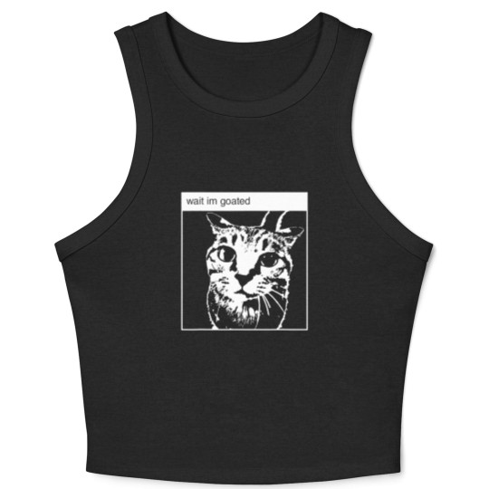 Discover wait i'm goated funny meme t Crop Tank Top