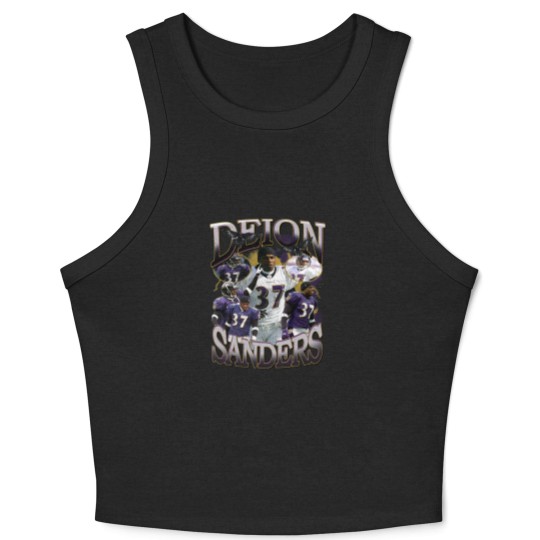 Discover Deion Sanders Ravens Vintage 90's Style Crop Tank Top