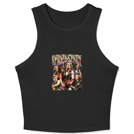 Discover Bruce Springsteen Graphic Bruce Springsteen Crop Tank Top