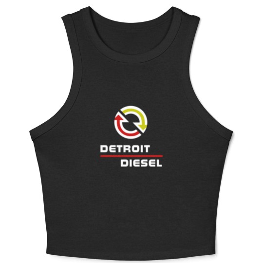 Discover Detroit Diesel Relaxed Fit Zip Crop Tank Top