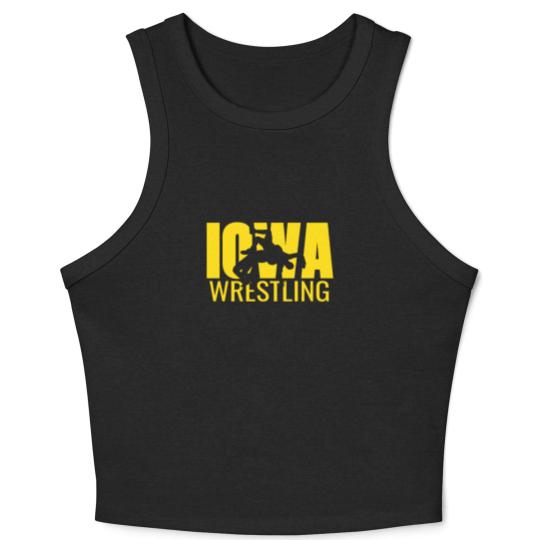 Discover Iowa Wrestling Freestyle Wrestler Gift The Hawkeye Crop Tank Top