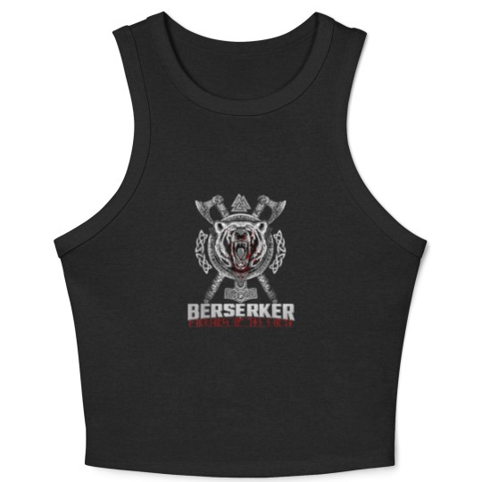 Discover Berserker Viking Norse Pagan Bear Warrior Crop Tank Top