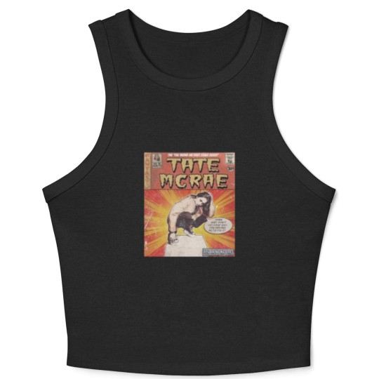 Discover Tate Mcrae Comic Crop Tank Top, 90S Vintage Merch