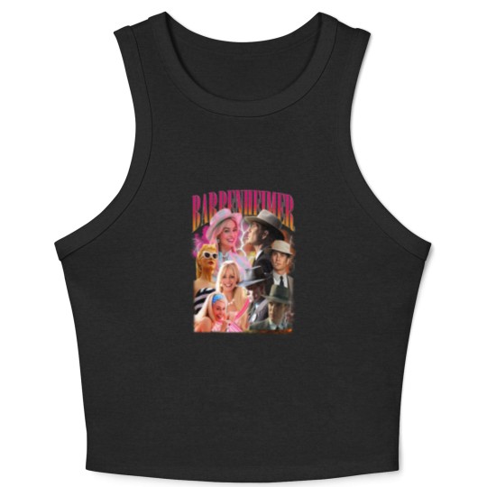 Discover Barbenheimer Vintage Crop Tank Top, Gift For Women and Man Crop Tank Top