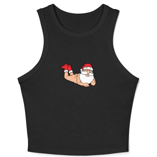 Discover Funny Sexy Santa Claus Xmas Merry Christmas Winter Crop Tank Top