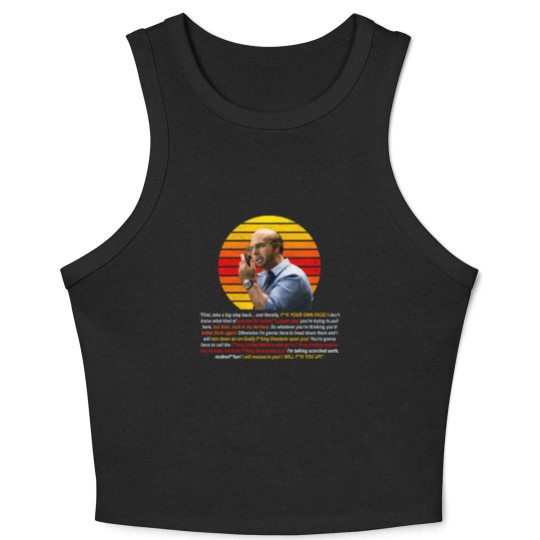 Discover Tom Cruise as Les Grossman from Tropic Thunder - Curse filled Rant Crop Tank Top