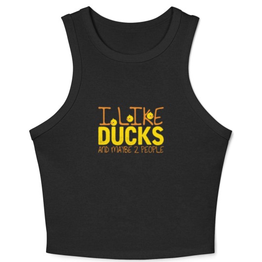 Discover Ducks Joke Pun People Duck Duckling Ducky Crop Tank Top