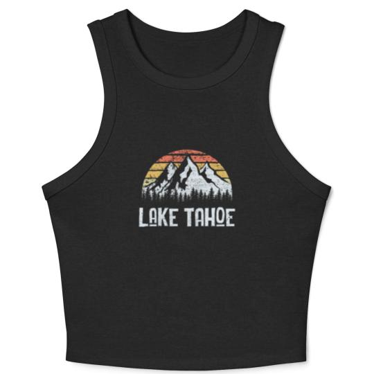 Discover Vintage Retro Lake Tahoe Crop Tank Top