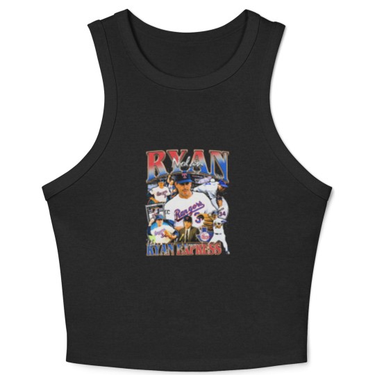 Discover Vintage 90s Graphic Style Nolan Ryan Crop Tank Top Vintage Sport Crop Tank Top