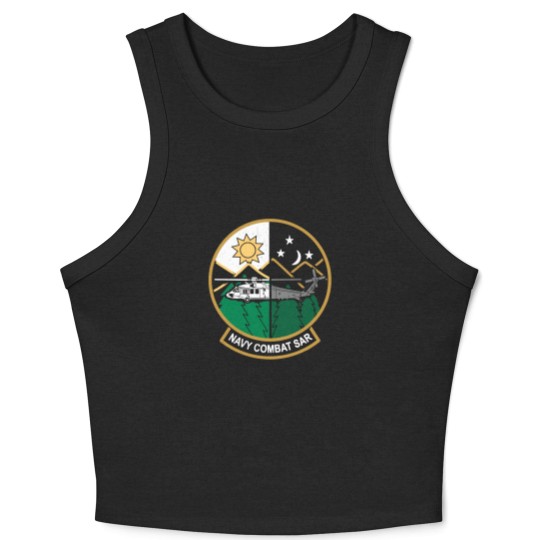 Discover Navy Combat SAR - Navy Combat Search And Rescue - Crop Tank Top