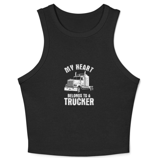 Discover Trucker Wife Gift Crop Tank Top