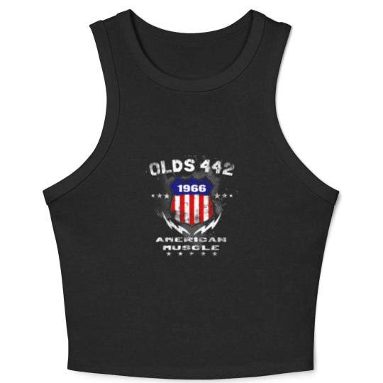 Discover 1966 Olds 442 American Muscle v3 Crop Tank Top