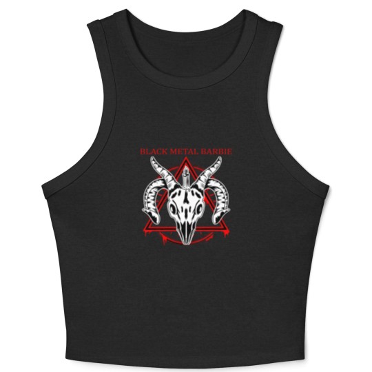 Discover Black Metal Barbie - Black Metal - Crop Tank Top