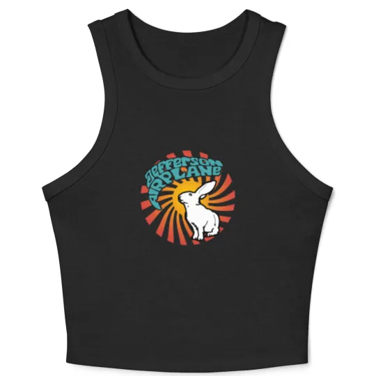 Discover Jefferson Airplane White Rabbit Crop Tank Top