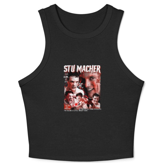 Discover Stuart Stu Macher Scream Movie Halloween Crop Tank Top, Vintage Horror Movie Crop Tank Top