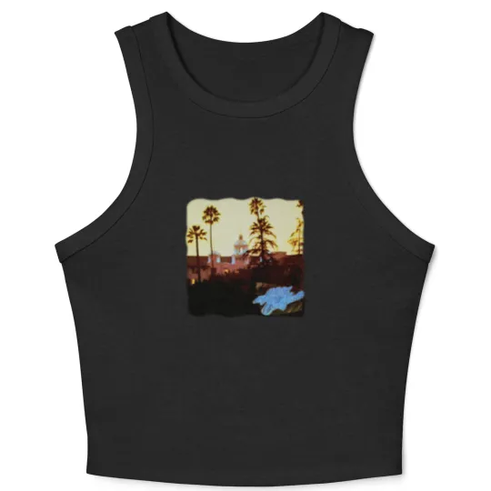 Discover Vintage The Eagles Concert Tour Crop Tank Top Hotel California